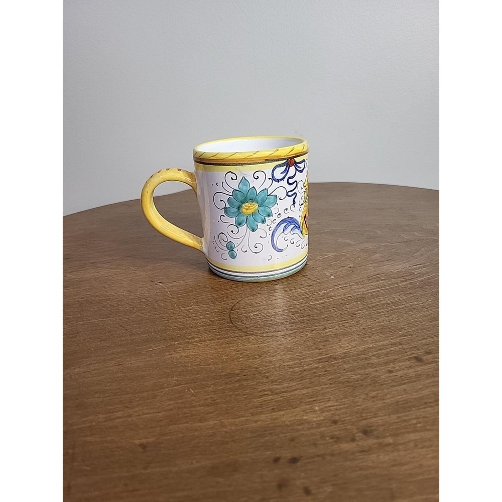 Vintage Ceramica Italy Coffee Tea Mug Cup Italian Pottery Dragon 3.5"
